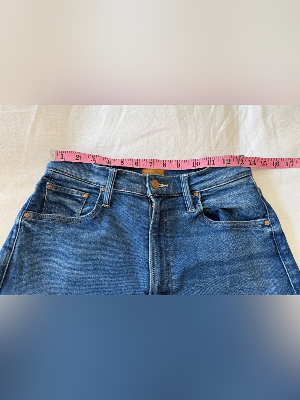 Mother | SZ 28 | The Rambler Zip Flood High Rise Blue Jeans Nip it in the Bud - Picture 8 of 11